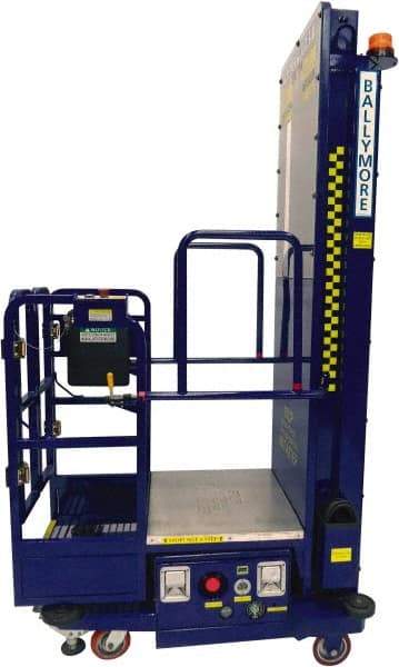 Ballymore - 650 Lb Capacity, 146" Lift Height, Battery Operated Power Stocker Lift with Safety Sensor - 146" Lift Height, Battery Operated - Makers Industrial Supply