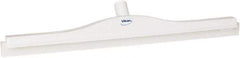 Vikan - 20" Rubber Blade Floor Squeegee - Double Edge, White, Plastic Holder - Makers Industrial Supply