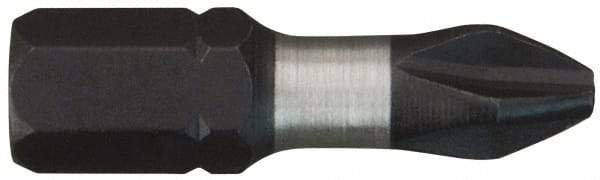 Milwaukee Tool - #2 Phillips Screwdriver Bit - 1/4" Hex Drive, 1" OAL - Makers Industrial Supply