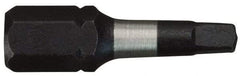 Milwaukee Tool - #3" Square Size Square Recess Bit - 1/4" Hex Drive, 1" OAL - Makers Industrial Supply