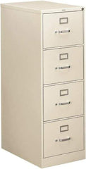 Hon - 18-1/4" Wide x 52" High x 26-1/2" Deep, 4 Drawer Vertical File - Steel, Light Gray - Makers Industrial Supply