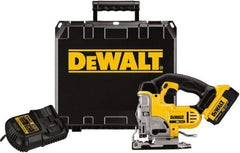 DeWALT - 20 Volt, 3,000 SPM, 1" Stroke Length, Lithium-Ion Cordless Jigsaw - 90° Cutting Angle, Series 20V MAX Battery Included - Makers Industrial Supply