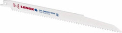 Lenox - 9" Long x 3/4" Thick, Bi-Metal Reciprocating Saw Blade - Straight Profile, 6 TPI, Toothed Edge - Makers Industrial Supply