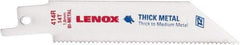 Lenox - 4" Long x 3/4" Thick, Bi-Metal Reciprocating Saw Blade - Straight Profile, 14 TPI, Toothed Edge - Makers Industrial Supply