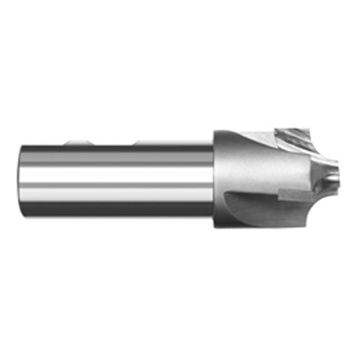 0.3120″ (5/16″) Radius × 0.4060″ (13/32″) Pilot Diameter Carbide Tipped 5° Flare Corner Rounding End Mill, 3 Flutes - Exact Industrial Supply