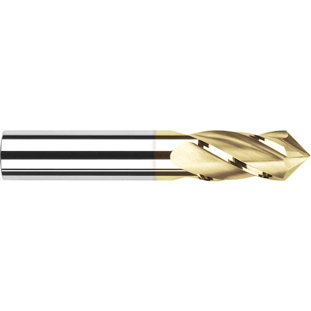 Harvey Tool - 1/16" Diam, 3/16" LOC, 4 Flute 90° Point Angle Solid Carbide Drill Mill - Exact Industrial Supply