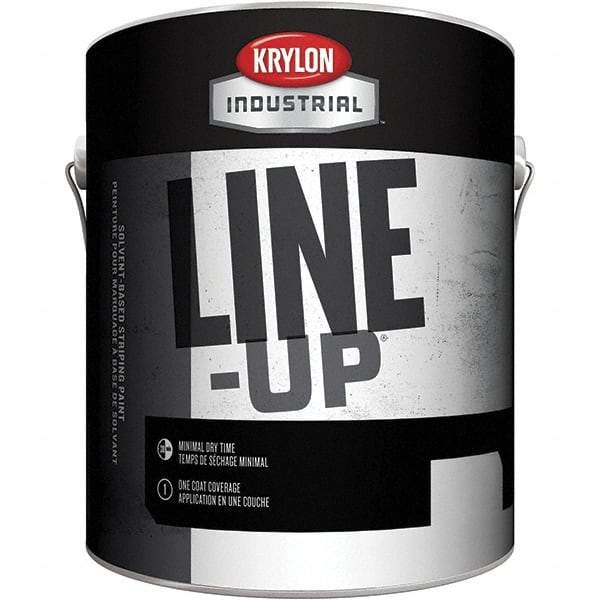 Krylon - Yellow Striping Paint - 350' Coverage at 4" Wide, Solvent-Based Formula - Makers Industrial Supply