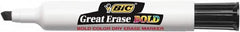 Bic - Bold, Chisel Tip, Black Dry Erase Markers - For Use with Dry Erase Boards - Makers Industrial Supply