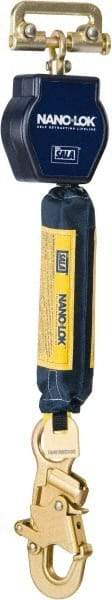 DBI/SALA - 6' Long, 420 Lb Capacity, 1 Leg Single Leg Harness Self-Retracting Lanyard - 25/32" Diam, Dyneema & Polyester Webbing, Steel Snap Hook Anchorage Connection - Makers Industrial Supply