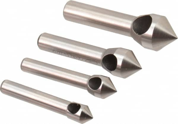 Keo - 4 Piece, 5/16 to 5/8" Head Diam, 82° Included Angle, Single End Countersink Set - Makers Industrial Supply