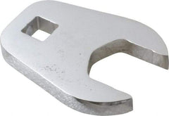 Proto - 28mm 1/2" Drive Full Polish Chrome Open End Crowfoot Wrench - 3" OAL - Makers Industrial Supply