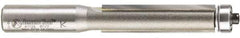 Amana Tool - 1/2" Cut Diam, 2" Length of Cut, 2 Flute Flush Trim Edge Profile Router Bit - Carbide-Tipped, 1/2" Shank Diam, 4-1/4" OAL, Uncoated - Makers Industrial Supply