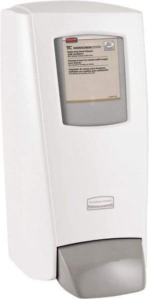 Rubbermaid - 2 L Liquid Hand Soap Dispenser - Plastic, Hanging, White - Makers Industrial Supply