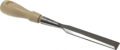 Stanley - 9-17/32" OAL x 3/4" Blade Width Wood Chisel - 3/4" Tip, Hornbeam Wood Handle - Makers Industrial Supply