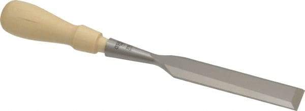 Stanley - 9-31/32" OAL x 1" Blade Width Wood Chisel - 1" Tip, Hornbeam Wood Handle - Makers Industrial Supply