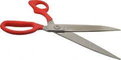 Wiss - 6" LOC, 12-1/2" OAL Inlaid Heavy Duty Shears - Left Hand, Offset Handle, For Composite Materials, Fabrics, Upholstery - Makers Industrial Supply