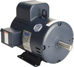 Leeson - 7-1/2 Max hp, 3,600 Max RPM, Capacitor Start Electric AC DC Motor - 230 V Input, Single Phase, 184T Frame, 1-1/8" Shaft Diam, Rigid Base Mount, Drip-proof Enclosure - Makers Industrial Supply