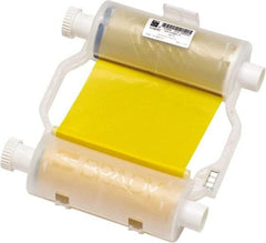 Brady - 4.33" Wide, Yellow & White Resin Ribbon 1 Color Ribbon Cartridge - For BBP30 Label Printer, BBP33 Label Printer, BBP35 Multicolor Sign & Label Printer, BBP37 Color & Cut Sign & Label Printer, BradyPrinter S3100, BBP31 Sign & Label Printer - Makers Industrial Supply