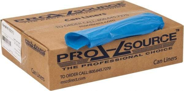 PRO-SOURCE - 1 mil Thick, Heavy-Duty Trash Bags - 38" Wide x 58" High, Clear Blue - Makers Industrial Supply