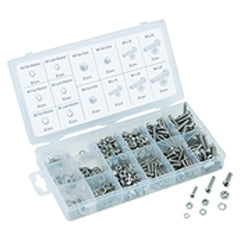 475 Pieces Metric Nut & Bolt Assortment - Machine screws, lock washers, flat washers and hex nut - Makers Industrial Supply