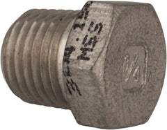 Value Collection - 1/4" 304 Stainless Steel Pipe Hex Head Plug - Makers Industrial Supply