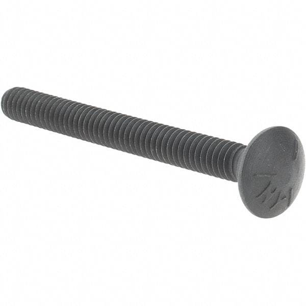 Value Collection - 1/4-20 UNC 2-1/2" Length Under Head, Standard Square Neck, Carriage Bolt - Grade 5 Steel, Zinc-Plated Finish - Makers Industrial Supply