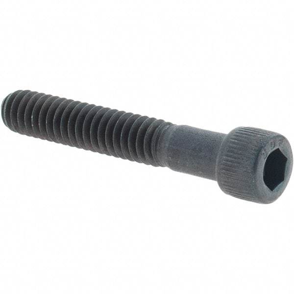 Value Collection - 1/4-20 UNC Hex Socket Drive, Socket Cap Screw - Alloy Steel, Black Oxide Finish, Partially Threaded, 1-1/2" Length Under Head - Makers Industrial Supply