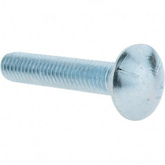 Value Collection - 3/8-16 UNC 2" Length Under Head, Standard Square Neck, Carriage Bolt - Grade 5 Steel, Zinc-Plated Finish - Makers Industrial Supply