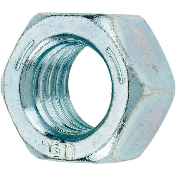 Value Collection - 5/8-11 UNC Steel Right Hand Hex Nut - 15/16" Across Flats, 35/64" High, Zinc-Plated Finish - Makers Industrial Supply