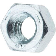 Value Collection - 1/4-20 UNC Steel Right Hand Hex Nut - 7/16" Across Flats, 7/32" High, Zinc-Plated Finish - Makers Industrial Supply