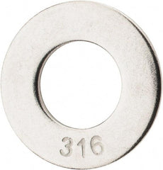 Value Collection - 5/8" Screw, Grade 316 Stainless Steel Standard Flat Washer - 11/16" ID x 1-3/4" OD, 0.134" Thick - Makers Industrial Supply