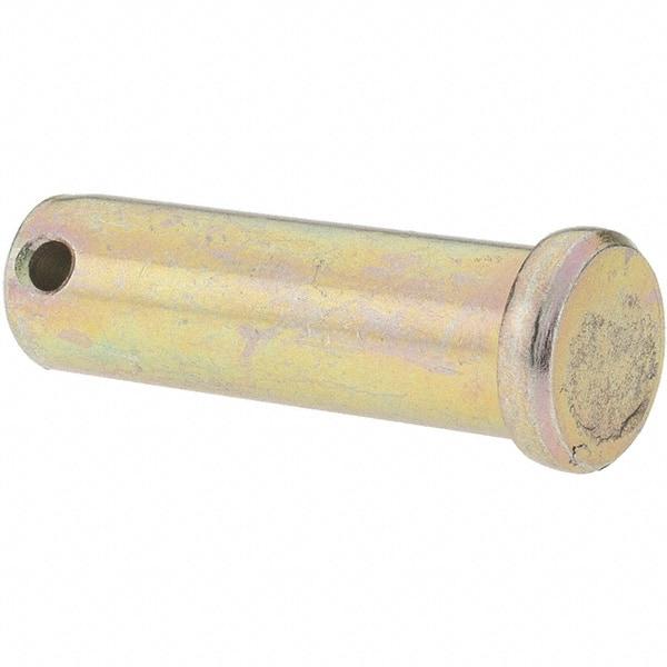 Value Collection - 1/2" Pin Diam, 1-1/2" OAL, Standard Clevis Pin - 9/64" Hole, 1-11/32" Usable Length, Zinc-Plated Steel - Makers Industrial Supply