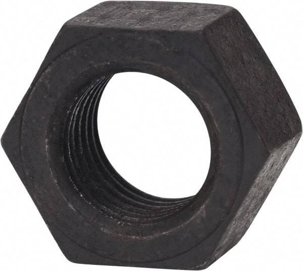 Made in USA - 1-8 UNC Steel Right Hand Hex Nut - 1-1/2" Across Flats, 55/64" High, Zinc Yellow Dichromate Finish - Makers Industrial Supply