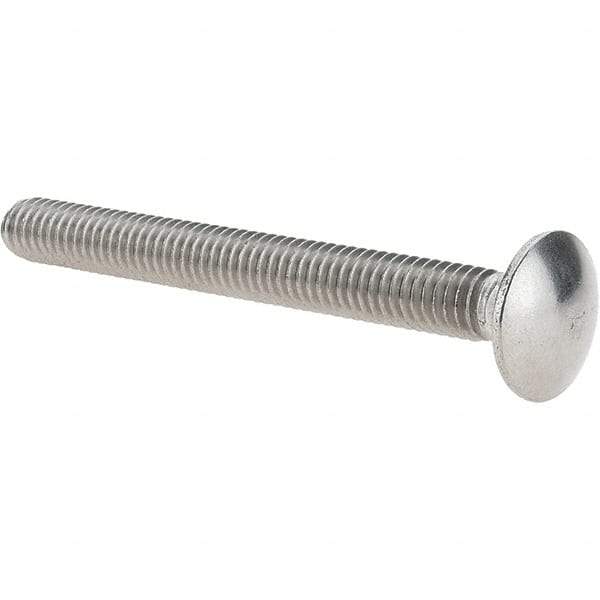 Value Collection - 5/16-18 UNC 3" Length Under Head, Standard Square Neck, Carriage Bolt - 18-8 Stainless Steel, Uncoated - Makers Industrial Supply