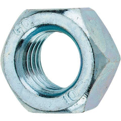 Value Collection - M12x1.75 Metric Coarse Steel Right Hand Hex Nut - 19mm Across Flats, 10mm High, Zinc-Plated Finish - Makers Industrial Supply