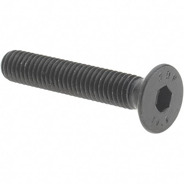 Value Collection - M6x1.00 Metric Coarse Hex Socket Drive, 90° Flat Screw - Grade 12.9 Alloy Steel, Black Oxide Finish, Fully Threaded, 35mm OAL - Makers Industrial Supply