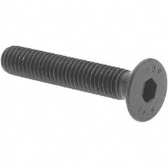 Value Collection - M6x1.00 Metric Coarse Hex Socket Drive, 90° Flat Screw - Grade 12.9 Alloy Steel, Black Oxide Finish, Fully Threaded, 35mm OAL - Makers Industrial Supply