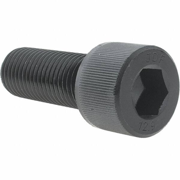 Value Collection - M30x3.50 Metric Coarse Hex Socket Drive, Socket Cap Screw - Grade 12.9 Alloy Steel, Black Oxide Finish, Fully Threaded, 80mm Length Under Head - Makers Industrial Supply