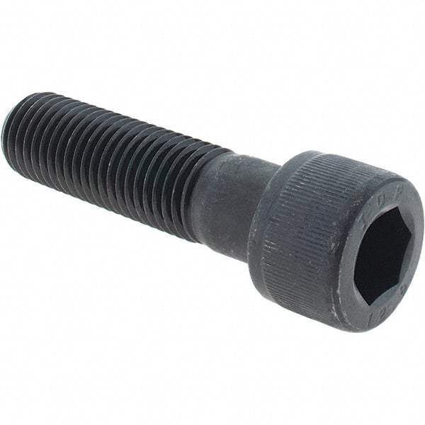 Value Collection - M24x3.00 Metric Coarse Hex Socket Drive, Socket Cap Screw - Grade 12.9 Alloy Steel, Black Oxide Finish, Partially Threaded, 90mm Length Under Head - Makers Industrial Supply