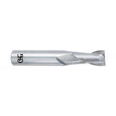 ‎1/8″ Dia. × 1/8″ Shank × 1/2″ DOC × 1-1/2″ OAL, Carbide, Bright, 2 Flute, Square, Solid End Mill - Makers Industrial Supply