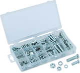 240 Pc. USS Nut & Bolt Assortment - Bolts; hex nuts and washers. Zinc oxide finish - Makers Industrial Supply