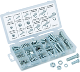 240 Pc. Metric Nut & Bolt Assortment - Bolts; hex nuts and washers. Zinc Oxide finish - Makers Industrial Supply