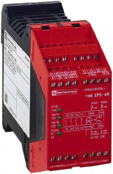 Schneider Electric - 24 VAC/VDC, 7 VA Power Rating, Electromechanical & Solid State Screw Clamp General Purpose Relay - 10 Amp at VAC/VDC, 90mm Wide x 99mm High x 114mm Deep - Makers Industrial Supply