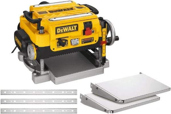 DeWALT - 115 Volt, 15 Amp, 10,000 RPM, Bench Planer - 1/8 Inch Depth of Cut, 13 Inch Wide, 6 Inch Depth Capacity - Makers Industrial Supply