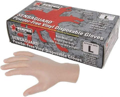 MCR Safety - Size M, 5 mil, Industrial Grade, Powder Free Vinyl Disposable Gloves - 9-1/2" Long, Clear, Smooth Rolled Cuffs, FDA Approved - Makers Industrial Supply