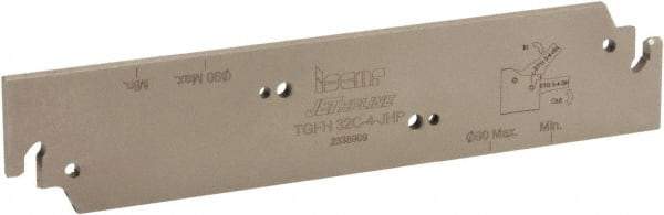 Iscar - 1.26" Blade Height, 0.134" Blade Width, 5-29/32" OAL, Neutral Cut, Single End Indexable Cut-Off Blade - TGFH Blade, Tang-Grip Series - Makers Industrial Supply