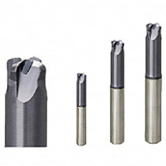 Iscar - 1/4", 4 Flute, Single End, Solid Carbide, 0.039" Corner Radius End Mill - 2-1/2" OAL, Right Hand Flute, 0.012" LOC, Right Hand Cut, 3/4" Extended Reach - Makers Industrial Supply