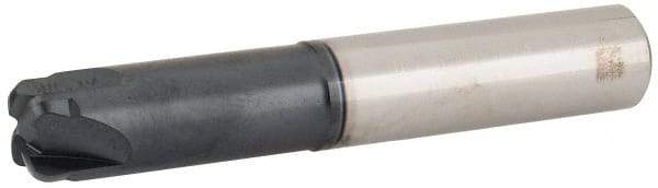 Iscar - 1/2", 4 Flute, Single End, Solid Carbide, 0.083" Corner Radius End Mill - 3" OAL, Right Hand Flute, 0.024" LOC, Right Hand Cut, 1.3" Extended Reach - Makers Industrial Supply