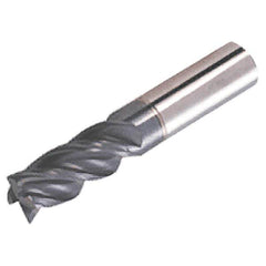 Iscar - 1/2", 4 Flute, Single End, Solid Carbide, 0.06" Corner Radius End Mill - 3-1/2" OAL, 38° Helix, Right Hand Flute, 1" LOC, Right Hand Cut, 1-1/2" Extended Reach - Makers Industrial Supply