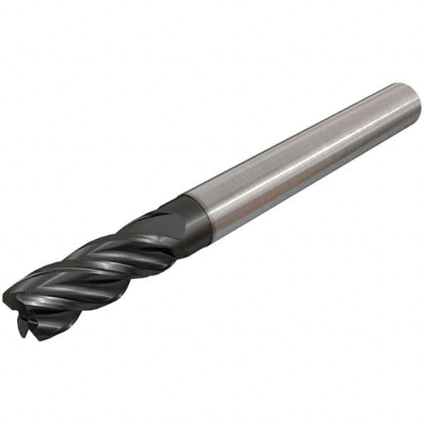 Iscar - 25mm, 4 Flute, Single End, Solid Carbide, Corner Chamfer End Mill - 121mm OAL, 38° Helix, Right Hand Flute, 50mm LOC, Right Hand Cut, 65mm Extended Reach - Makers Industrial Supply